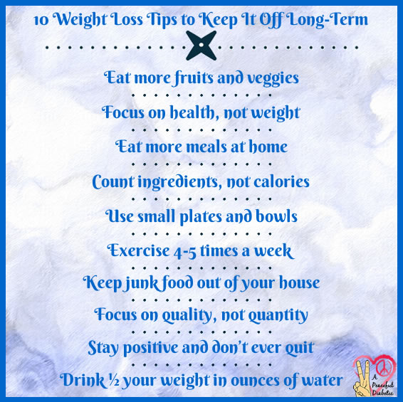 keep the weight off long term